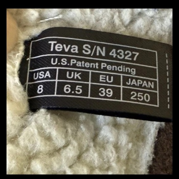 Teva Tonalea Boots Sherpa Lined Size 8 Brown Leather Waterproof Side Zip 4327 - Picture 13 of 15